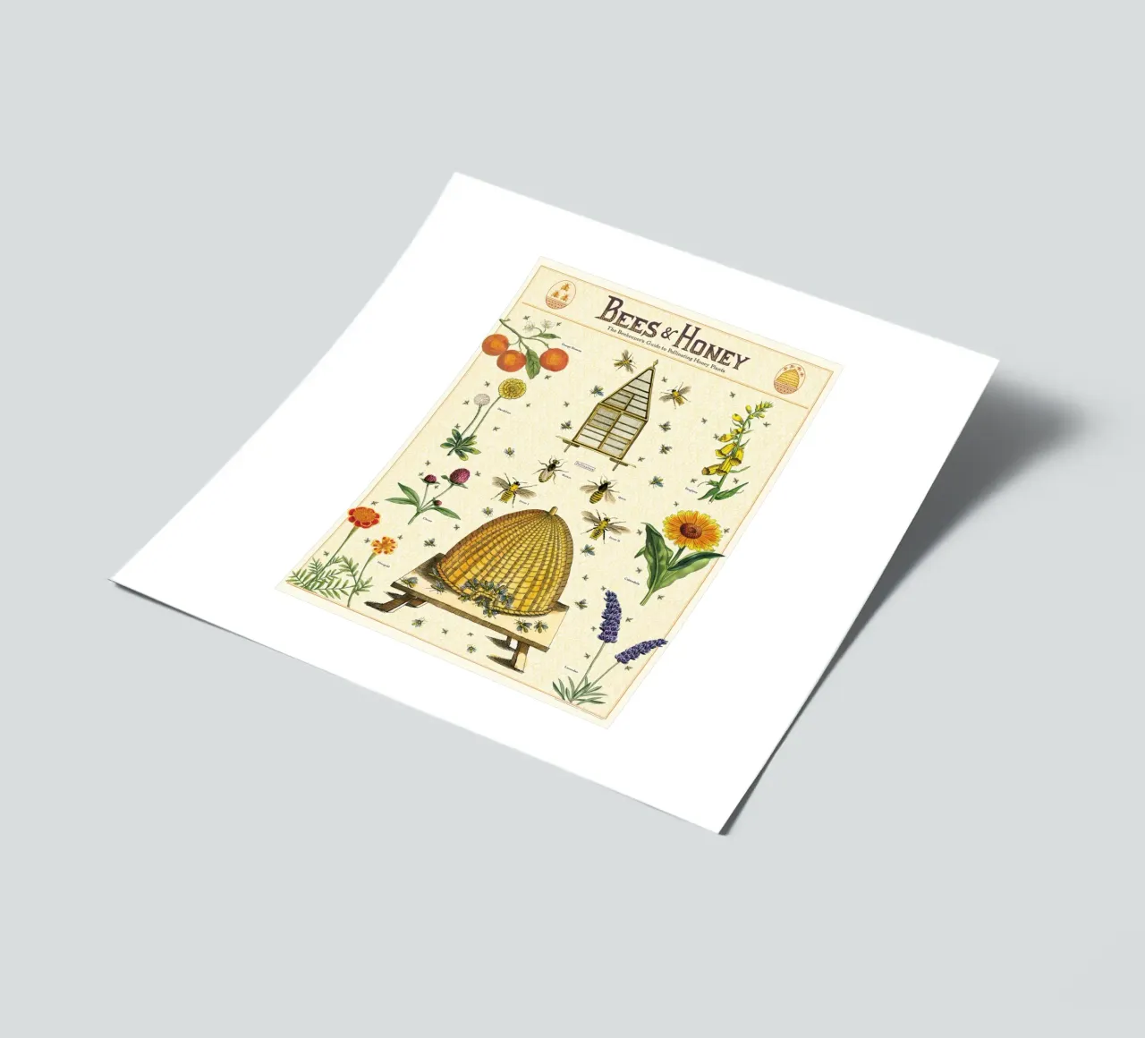 Api e miele foglio adesivo da Isaac Murray