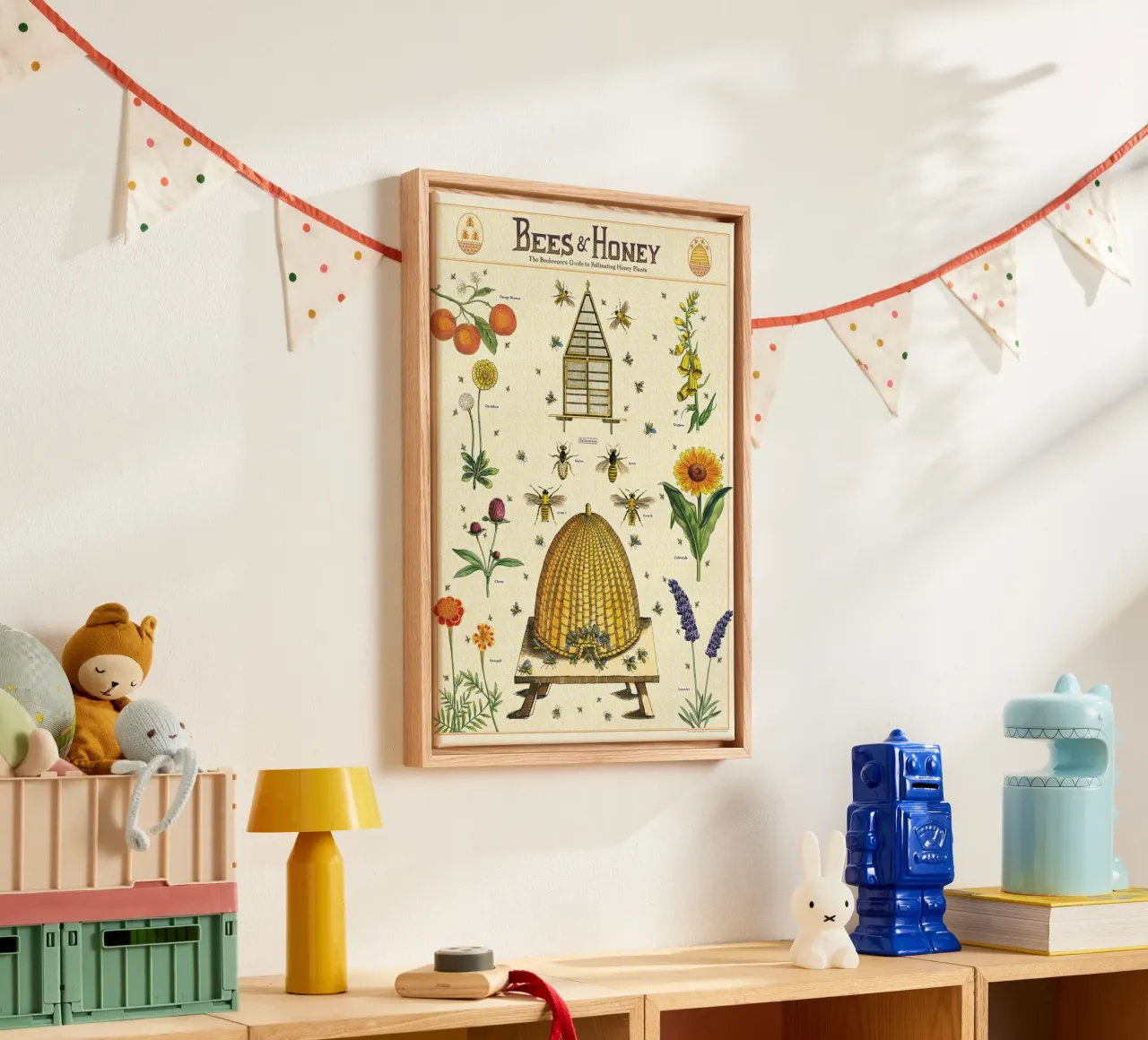 Bijen en honing canvas van Isaac Murray