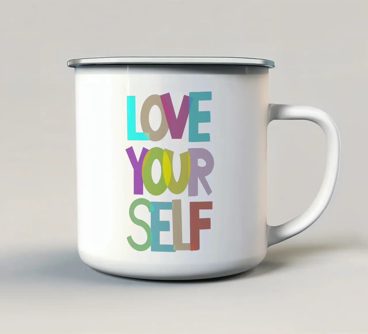 Love yourself tazza in smalto da Art House