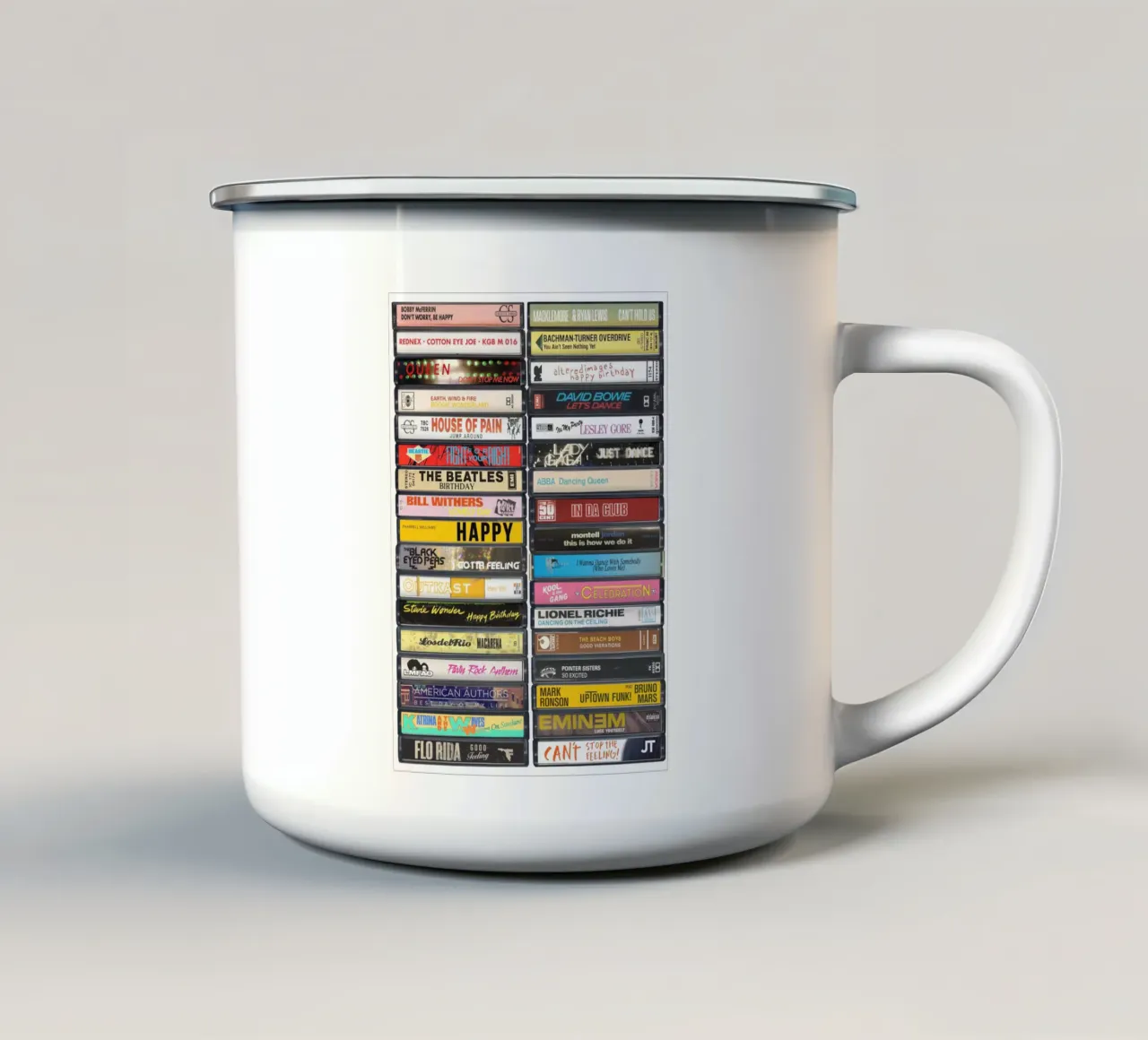 Stampa musicale di compleanno tazza in smalto da MrMustardPrints