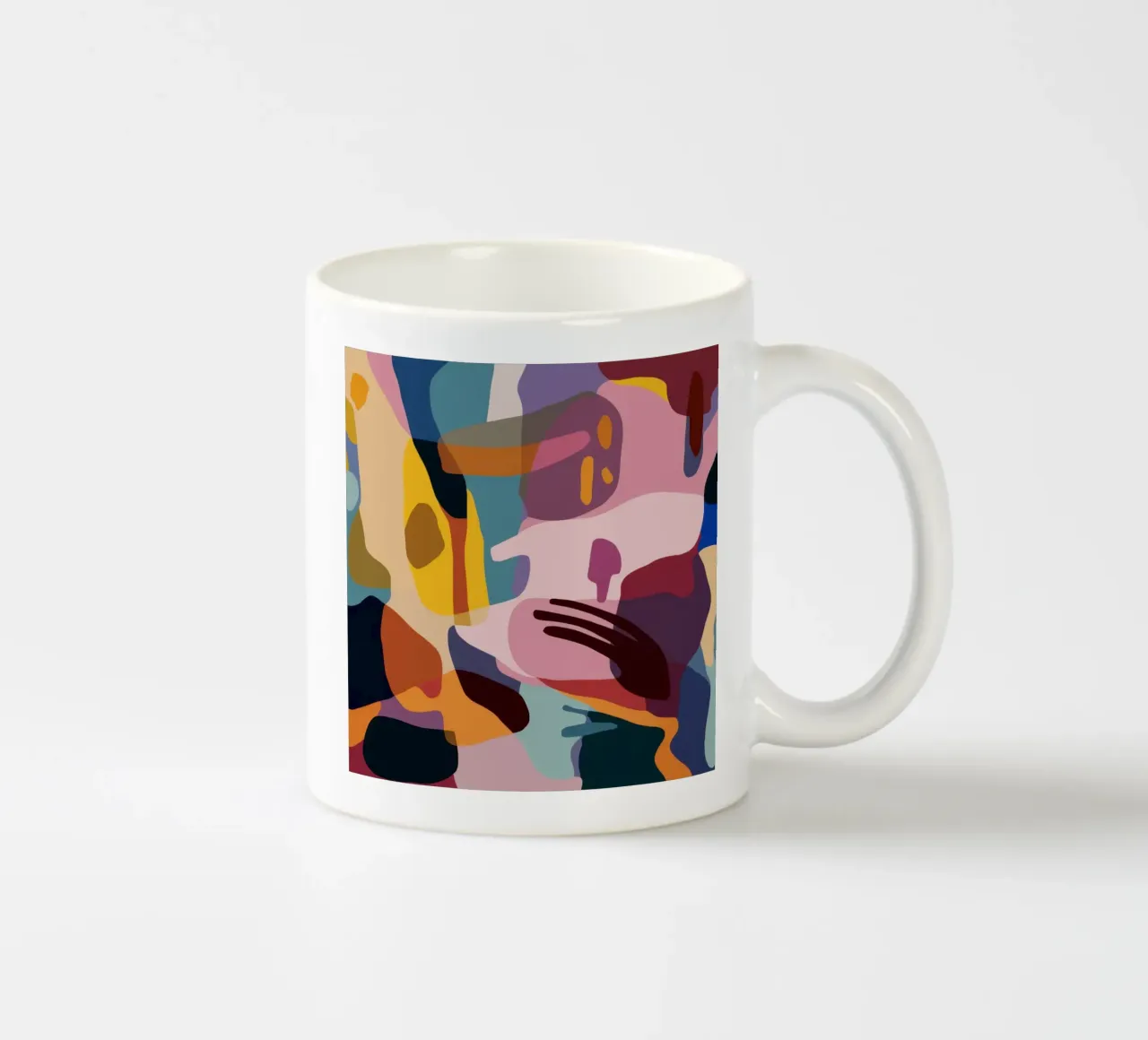 Fusione figurativa astratta tazza in ceramica da Kala Martir