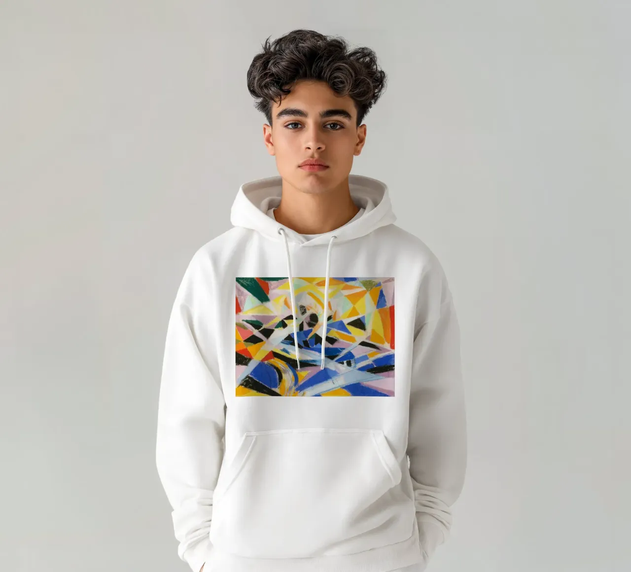 Joseph Stella Futurist Composition felpa con cappuccio da Jolie Prints