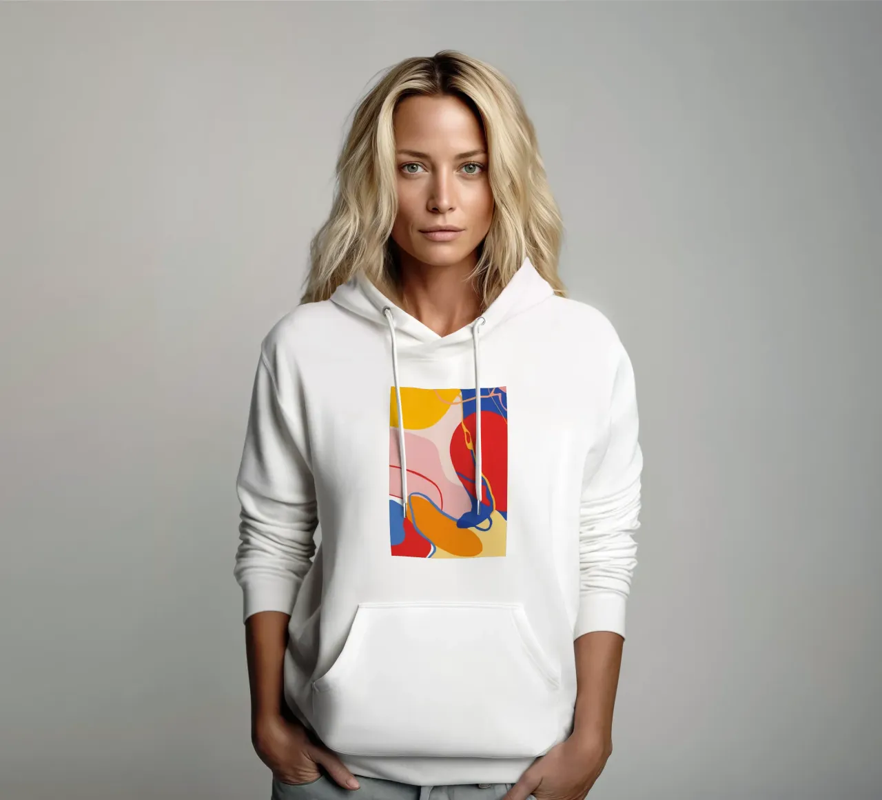 Corpo fluido Abstract felpa con cappuccio da Kala Martir