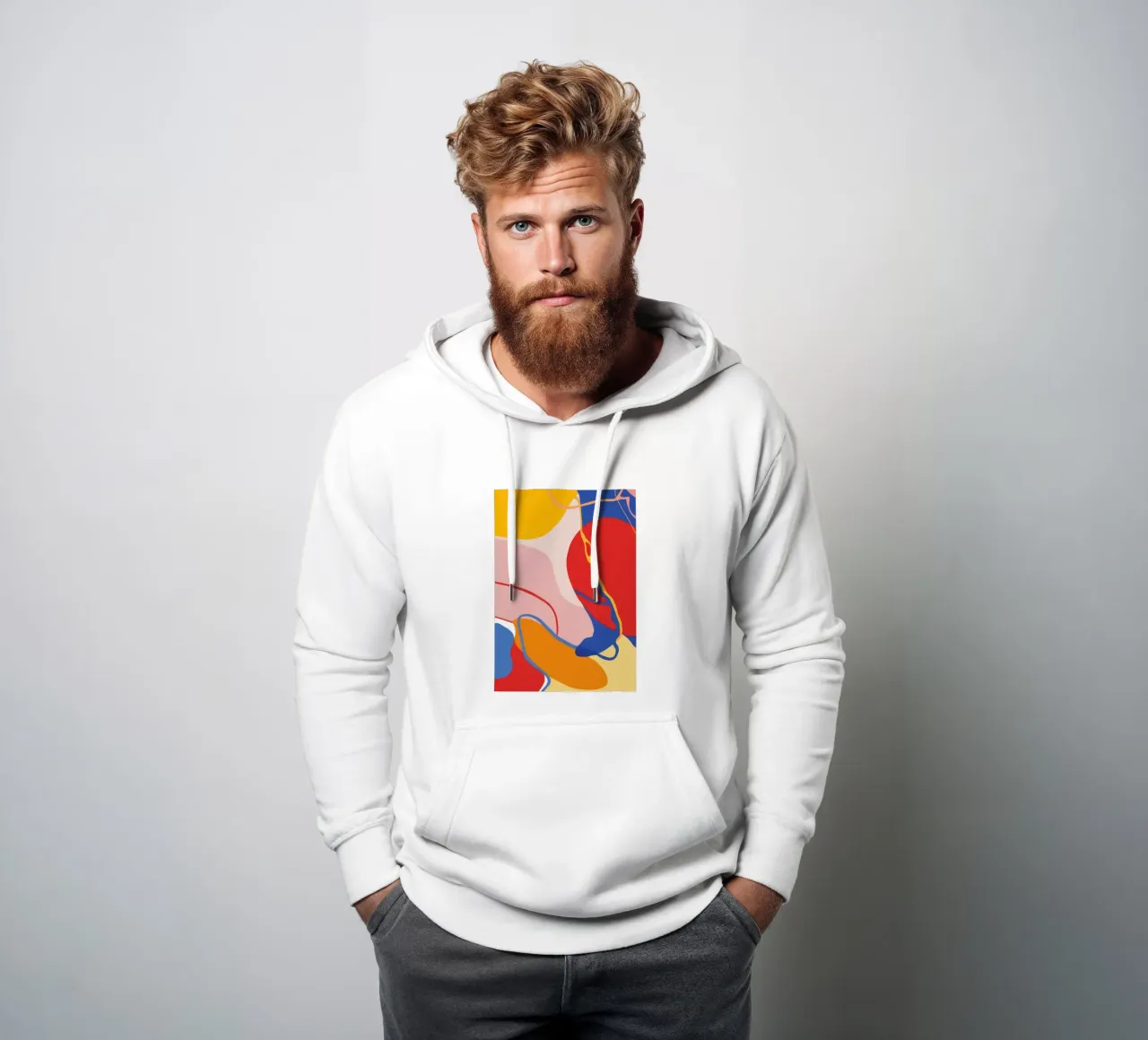 Corpo fluido Abstract felpa con cappuccio da Kala Martir