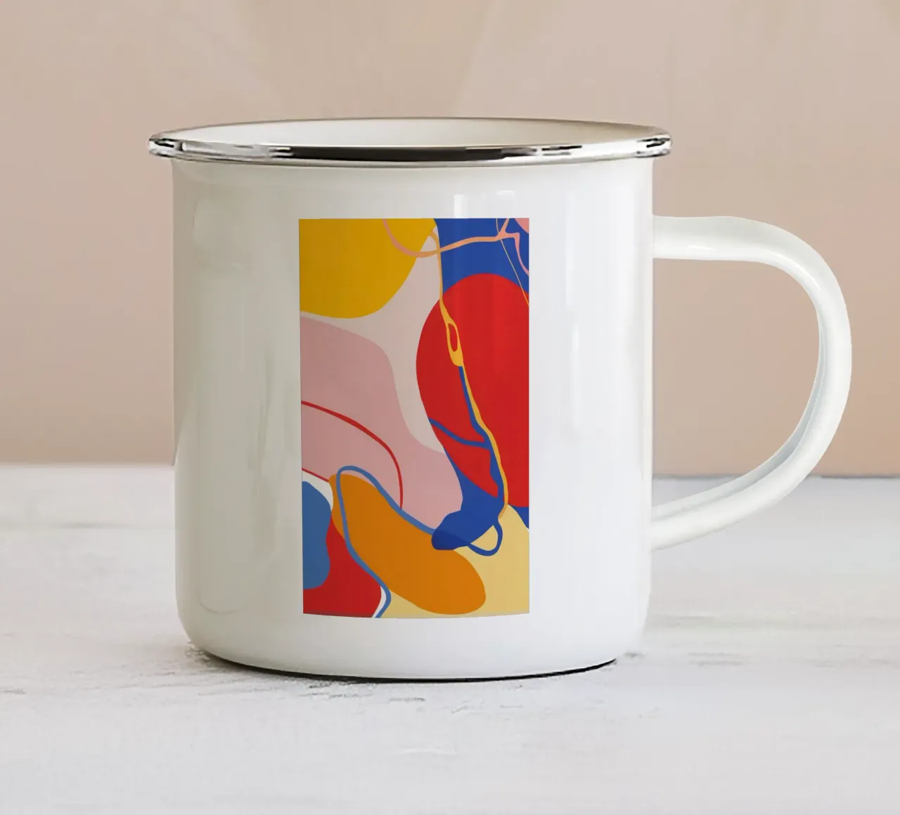 Corpo fluido Abstract tazza in smalto da Kala Martir