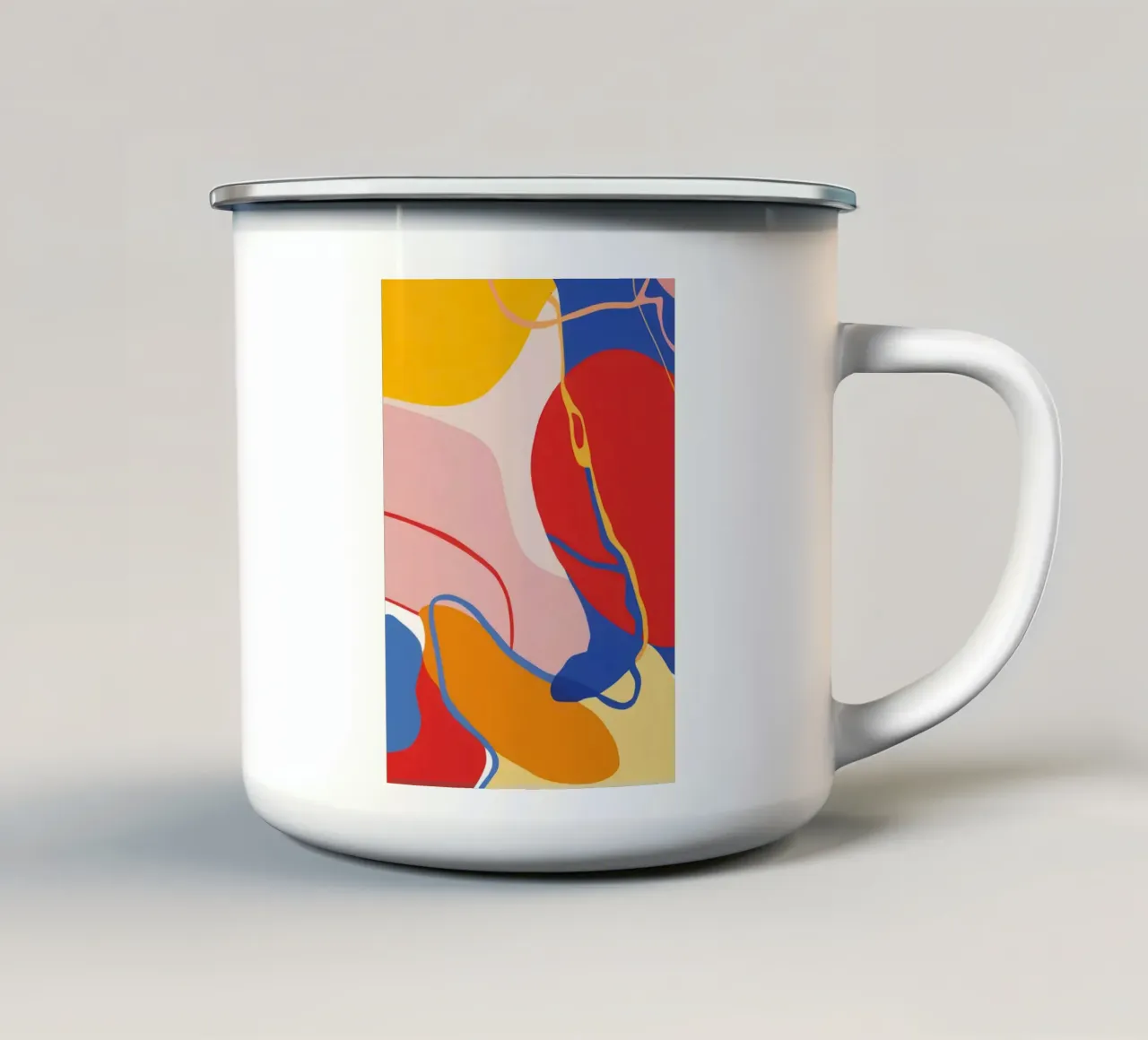 Corpo fluido Abstract tazza in smalto da Kala Martir