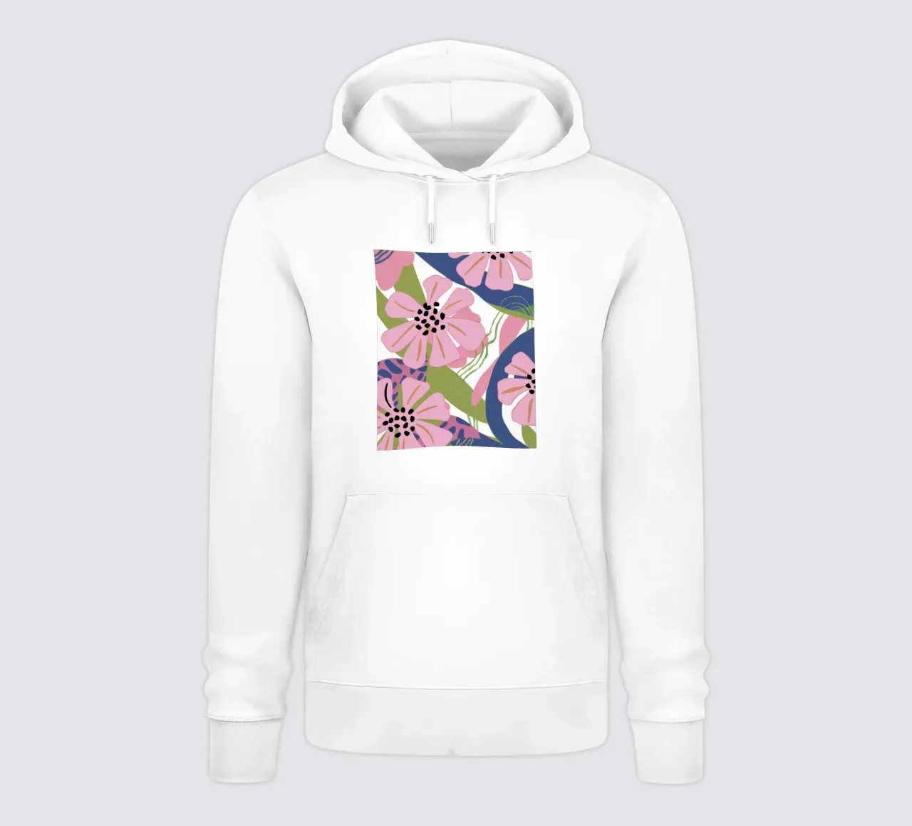 Pink Poppy Pattern felpa con cappuccio da Kala Martir