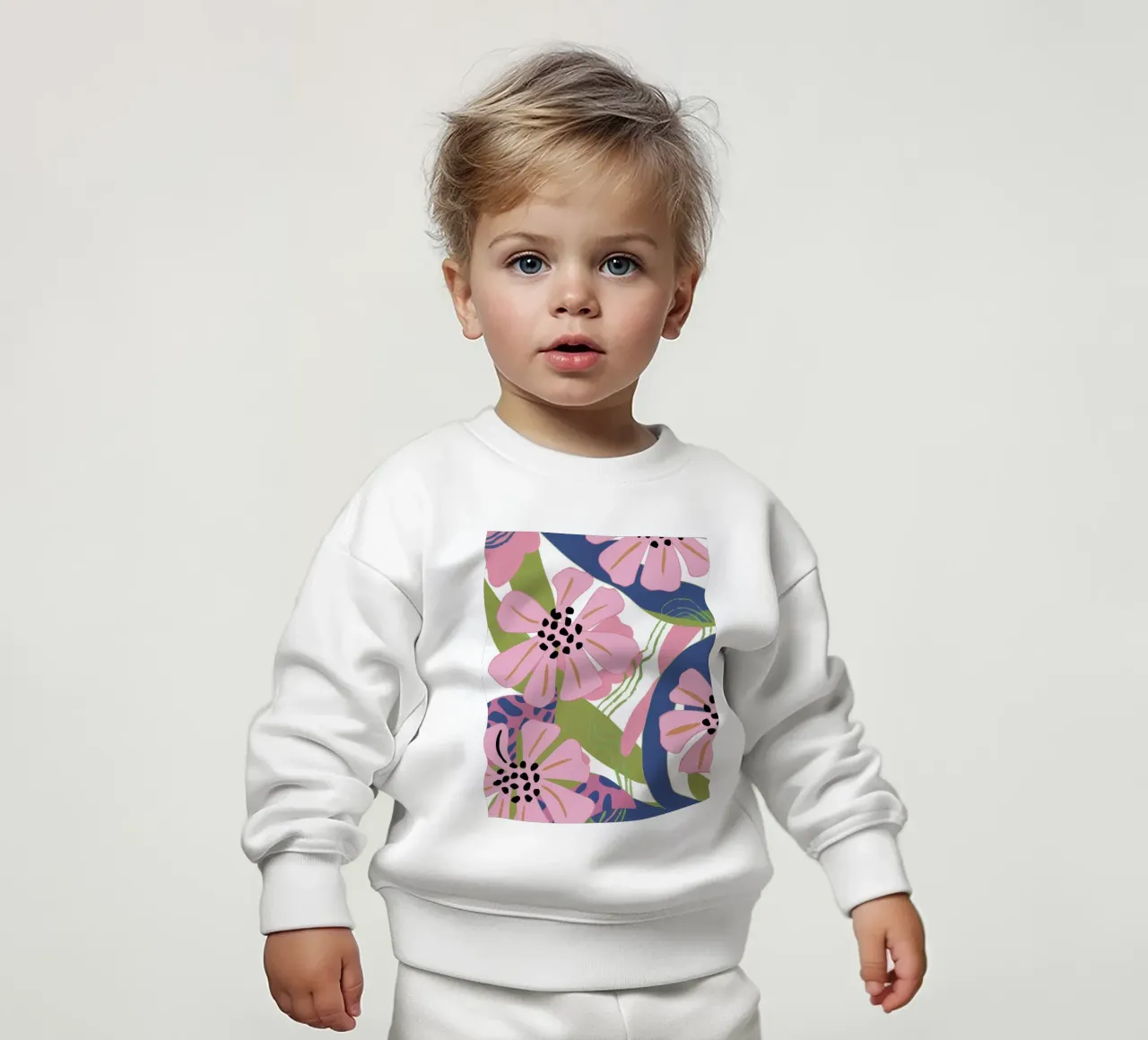 Pink Poppy Pattern felpa neonato da Kala Martir