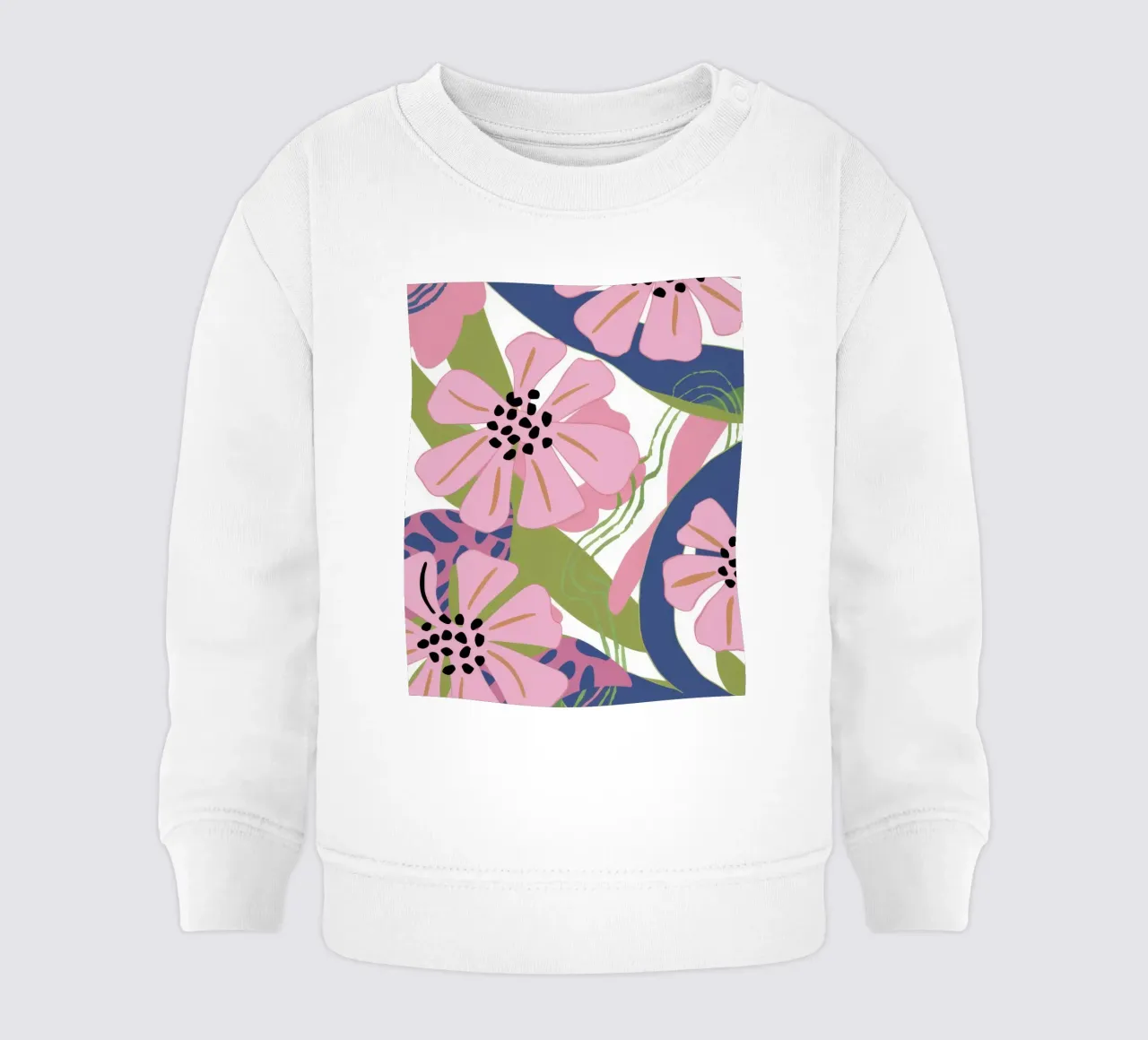 Pink Poppy Pattern felpa neonato da Kala Martir