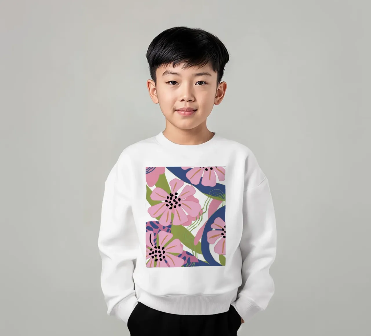 Pink Poppy Pattern felpa bambino da Kala Martir