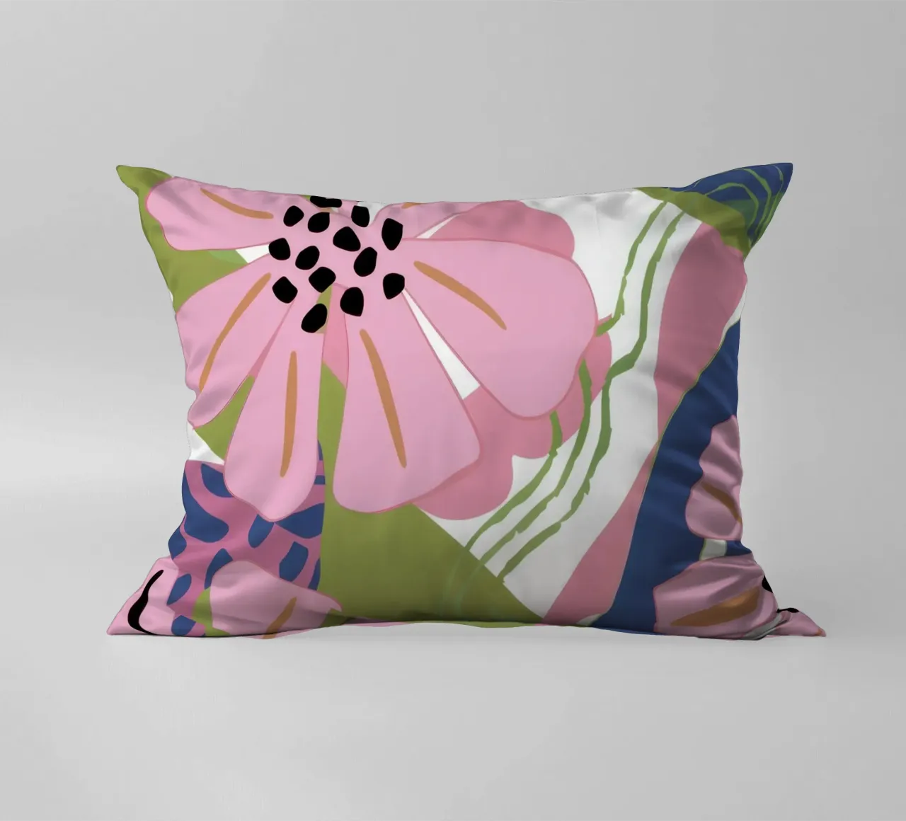 Pink Poppy Pattern cuscino da Kala Martir