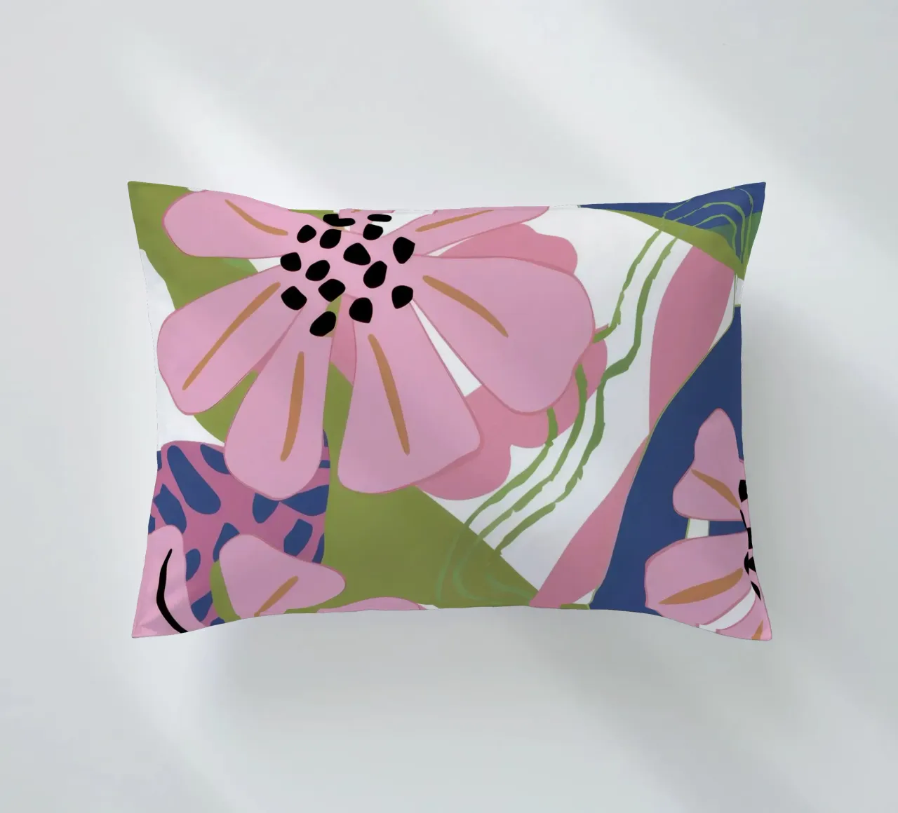Pink Poppy Pattern cuscino da Kala Martir