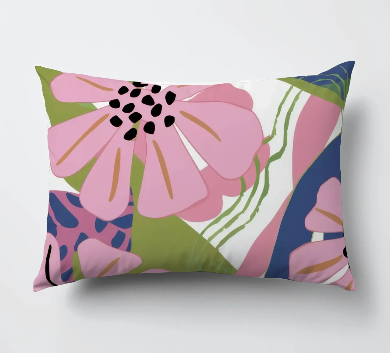 Pink Poppy Pattern cuscino da Kala Martir