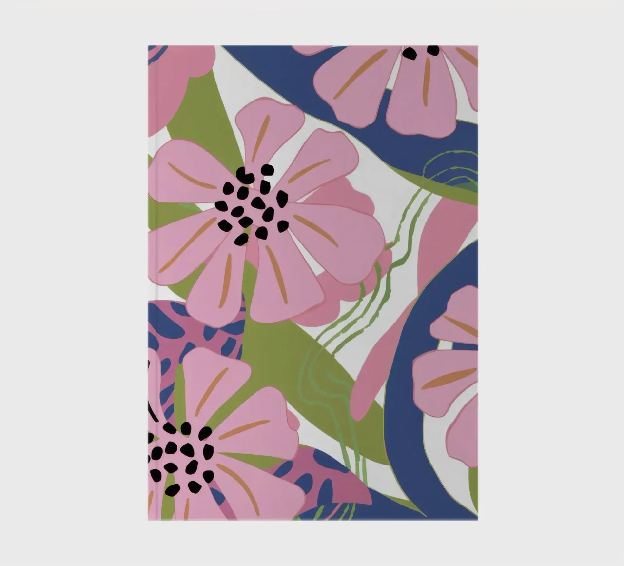 Pink Poppy Pattern notebook by Kala Martir
