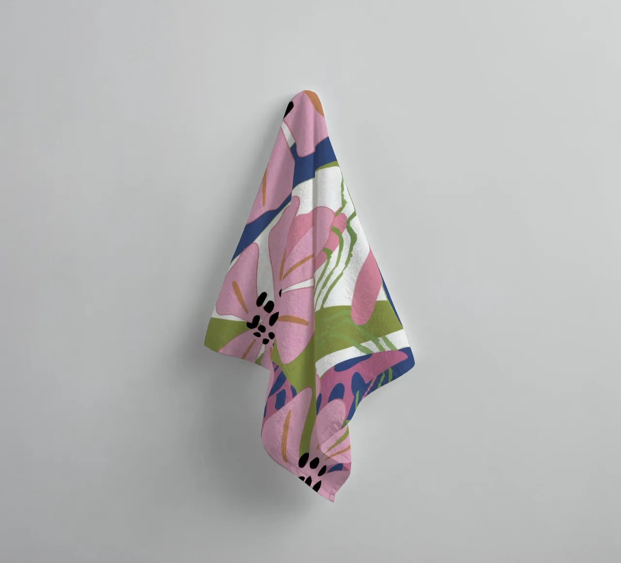Pink Poppy Pattern asciugamano da bagno da Kala Martir