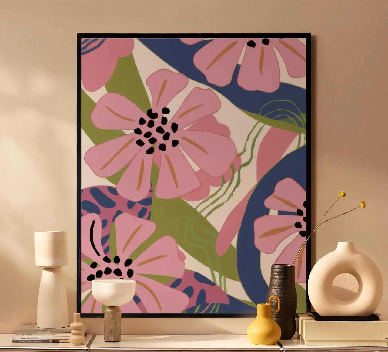Pink Poppy Pattern carta hahnemühle da Kala Martir