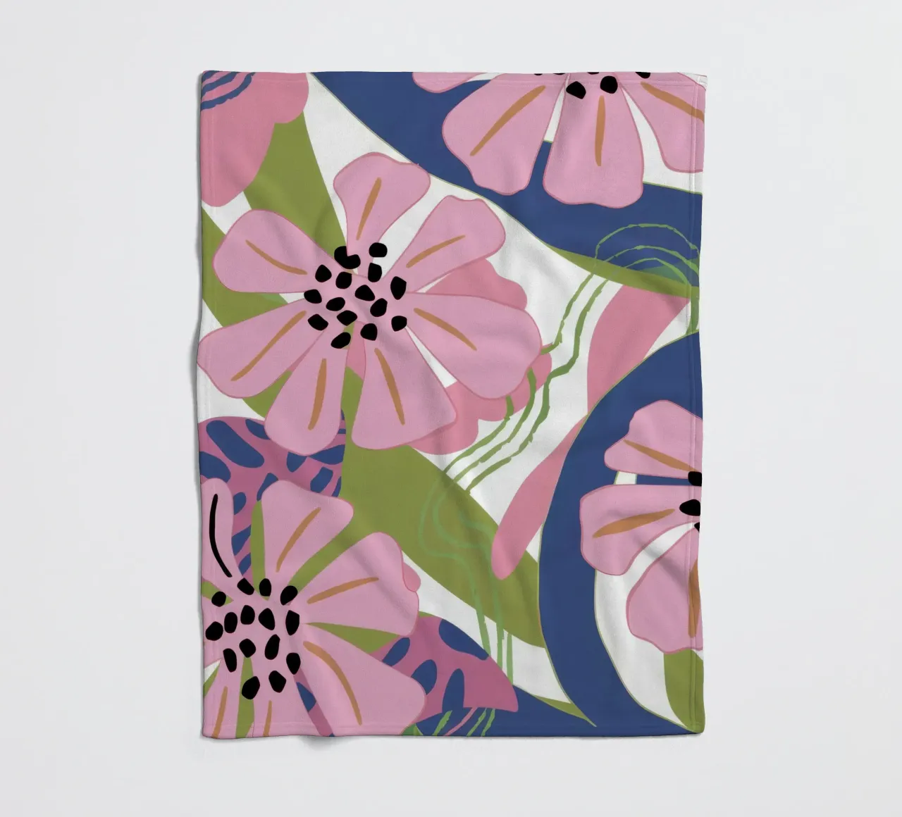 Pink Poppy Pattern coperta in pile da Kala Martir