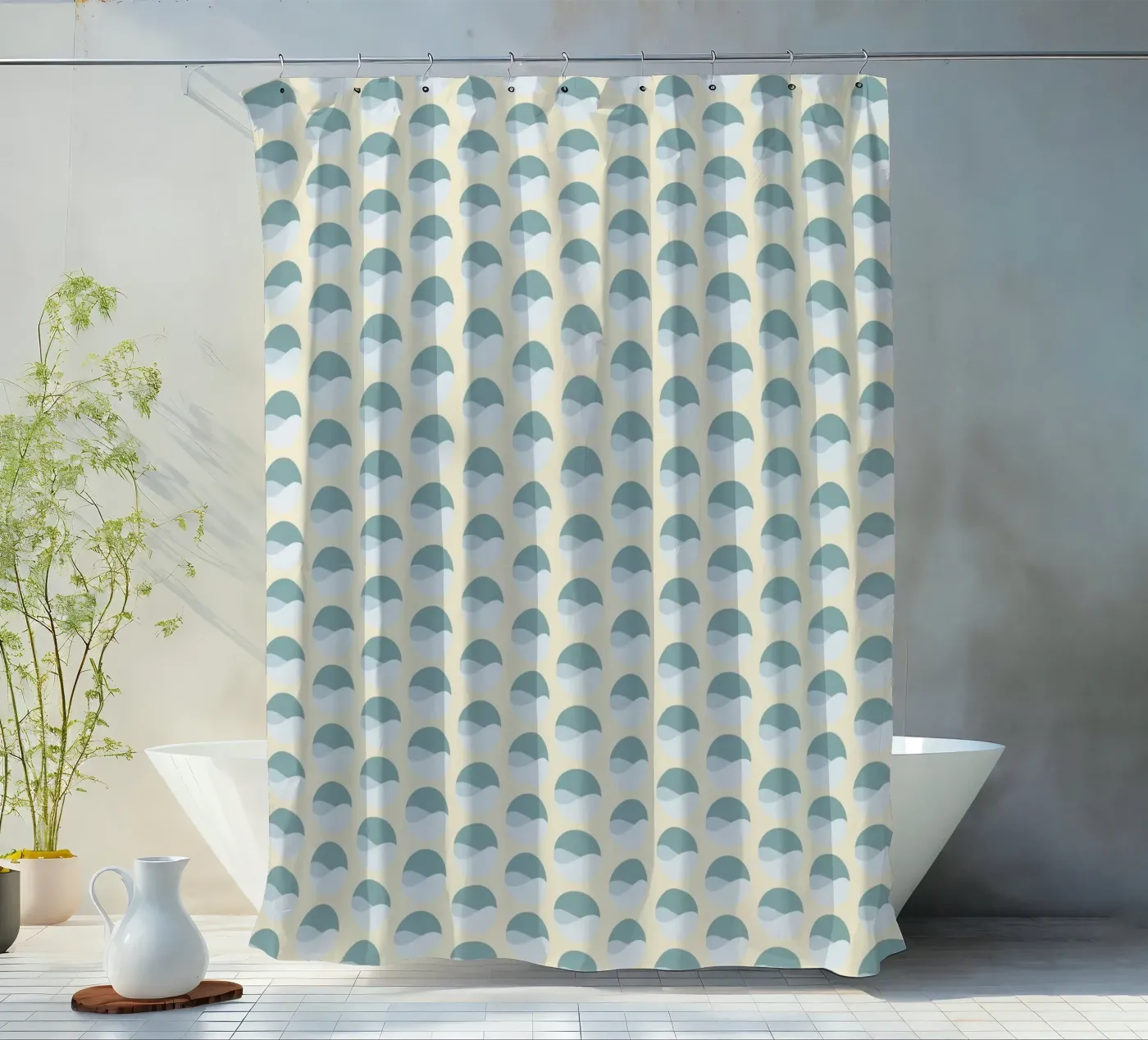 Wavy Dots Pattern #3 Duschvorhang von kathrinmay
