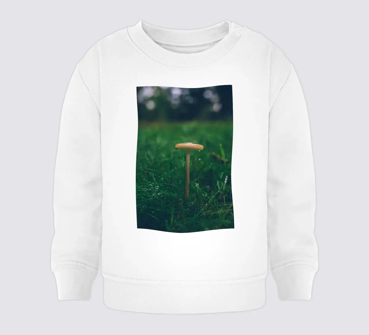 Funghi in autunno | Stile forchetta | Colori scuri e lunatici felpa neonato da Bold and Retro
