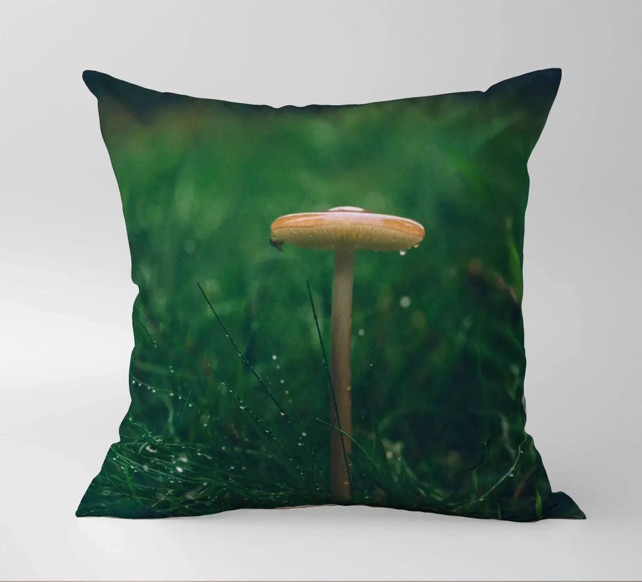 Funghi in autunno | Stile forchetta | Colori scuri e lunatici cuscino da Bold and Retro