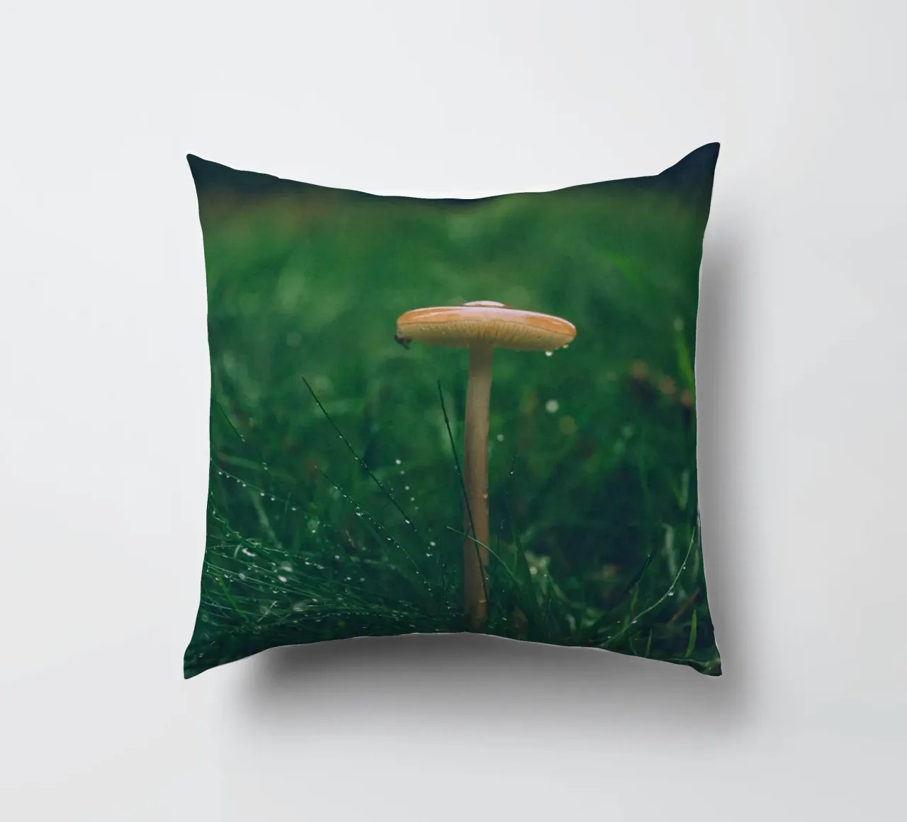 Funghi in autunno | Stile forchetta | Colori scuri e lunatici cuscino da Bold and Retro
