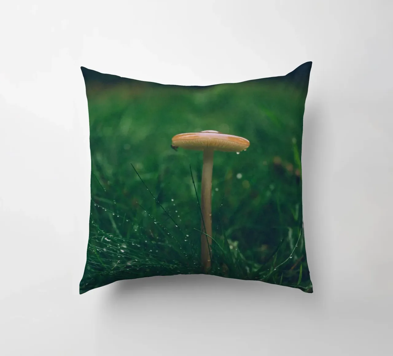 Funghi in autunno | Stile forchetta | Colori scuri e lunatici cuscino da Bold and Retro
