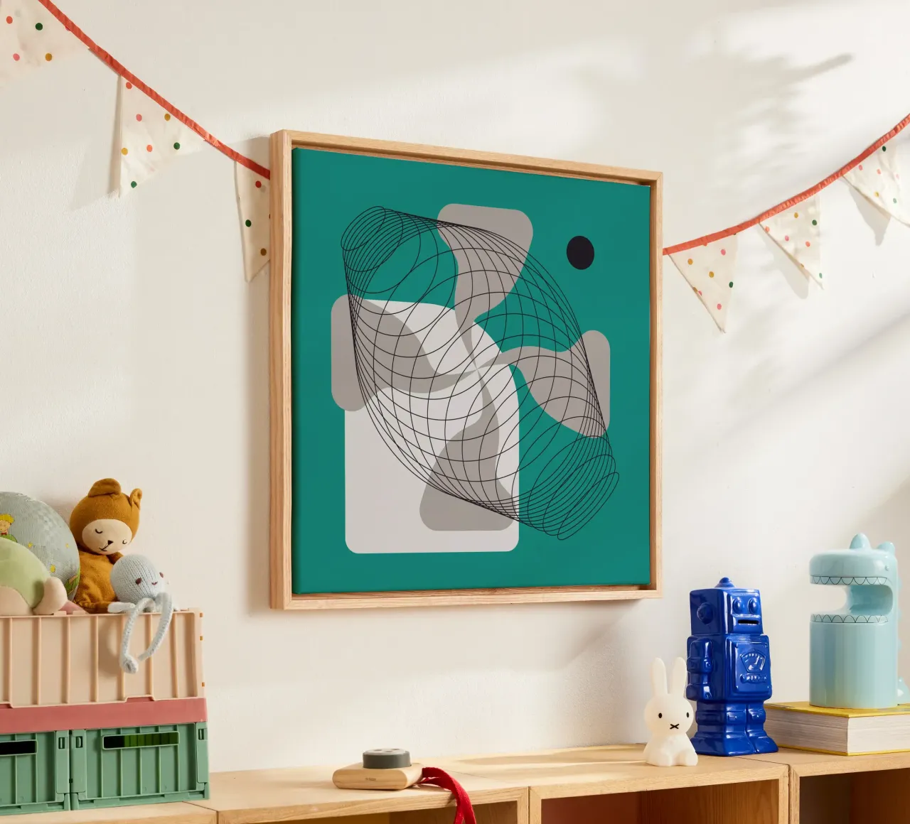 Creative Mess I tela con Cornice a cassetta da byh.illustration