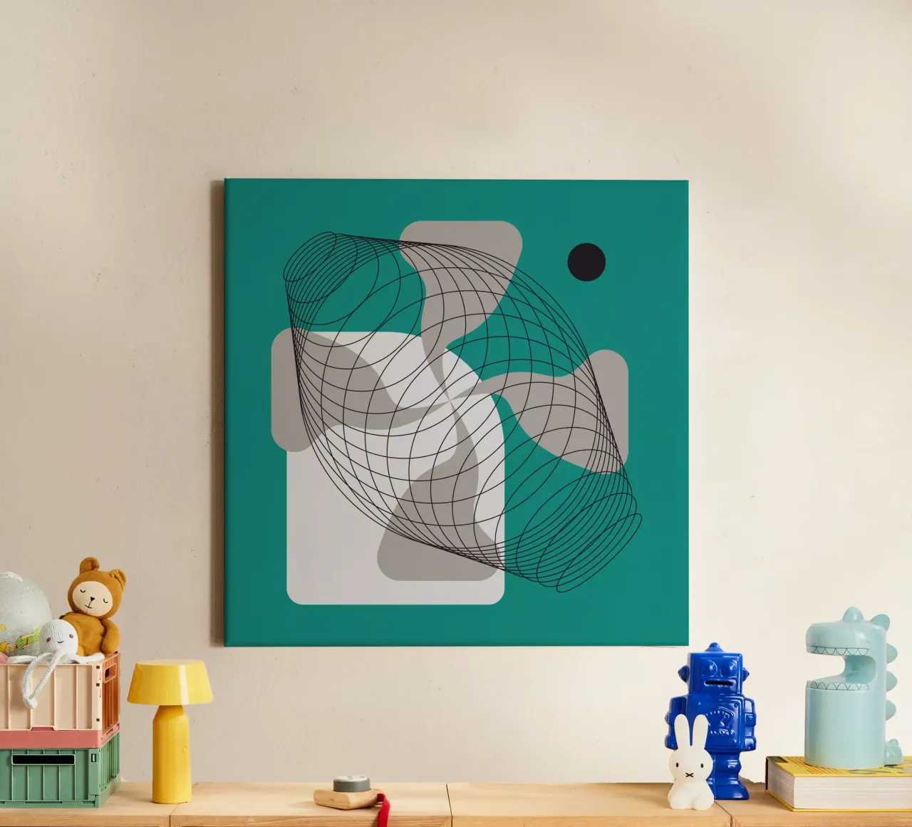 Creative Mess I tela con Cornice a cassetta da byh.illustration