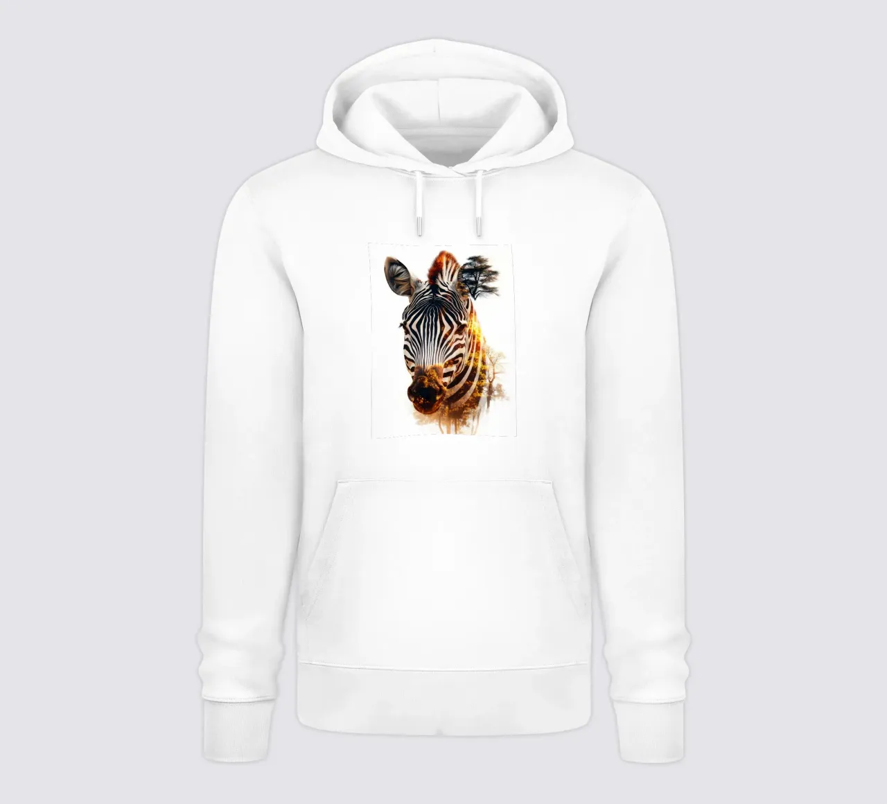 Doppia esposizione Zebra felpa con cappuccio da Barbara Wright
