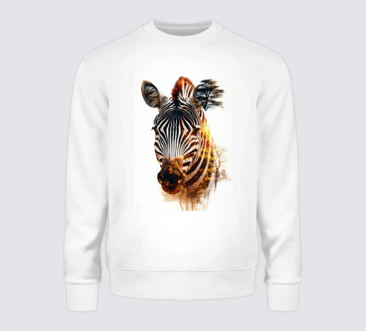 Doppia esposizione Zebra felpa da Barbara Wright