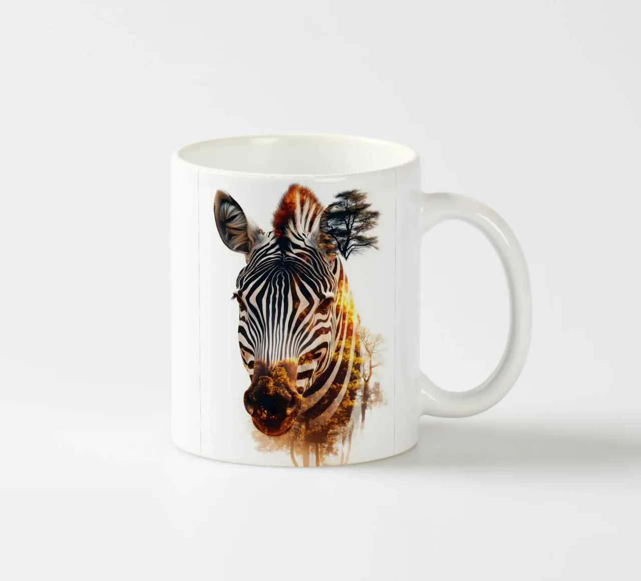 Doppia esposizione Zebra tazza in ceramica da Barbara Wright