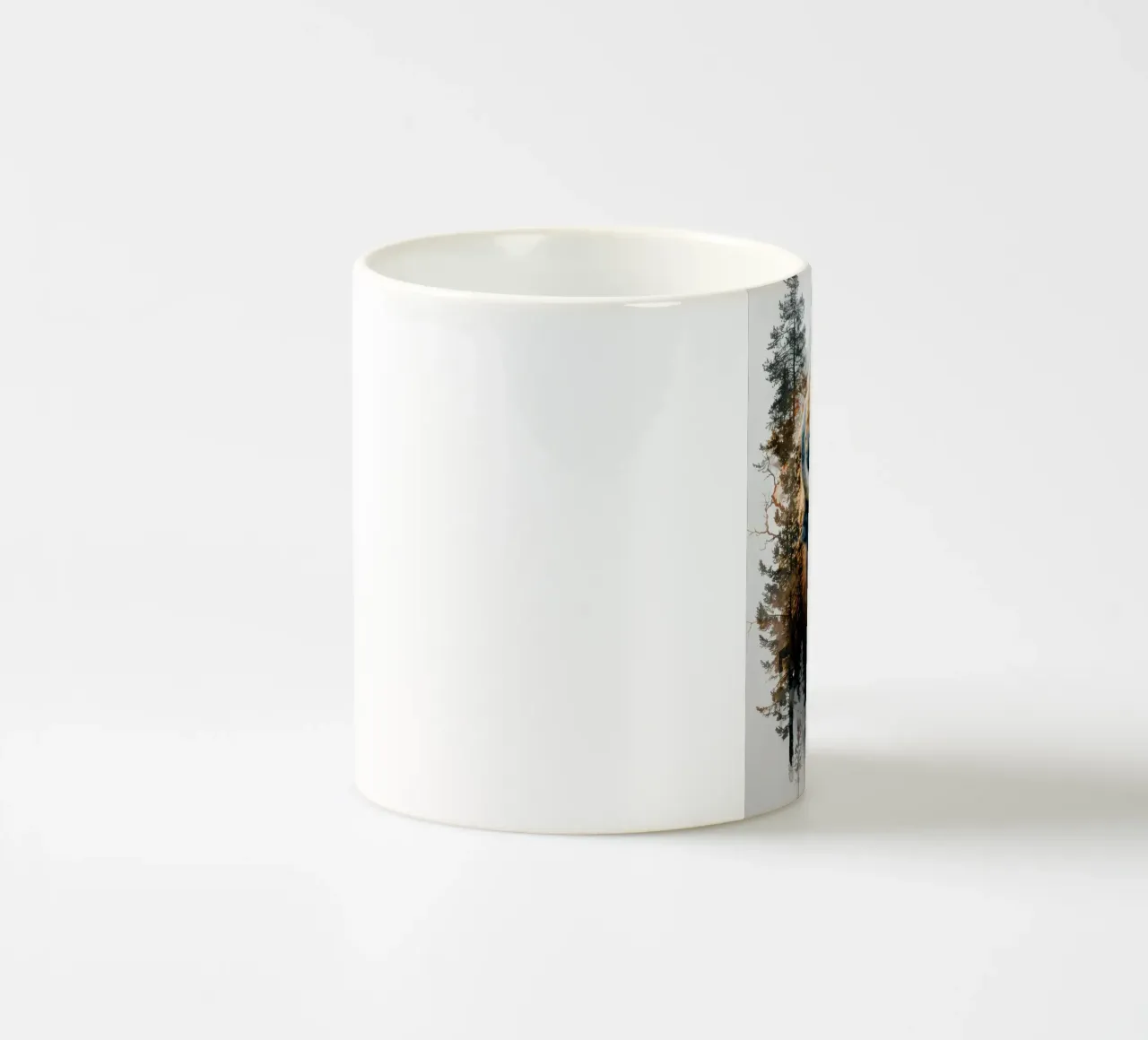 Bisonte nel bosco tazza in ceramica da Barbara Wright