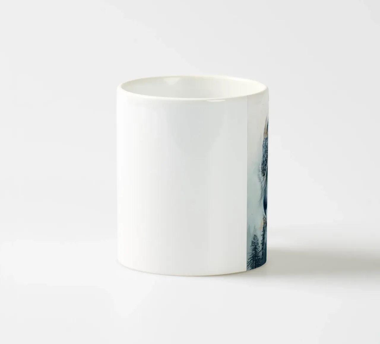 Ritratto di gufo tazza in ceramica da Barbara Wright