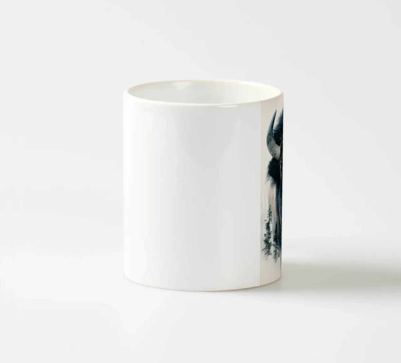 Ritratto di bisonte tazza in ceramica da Barbara Wright