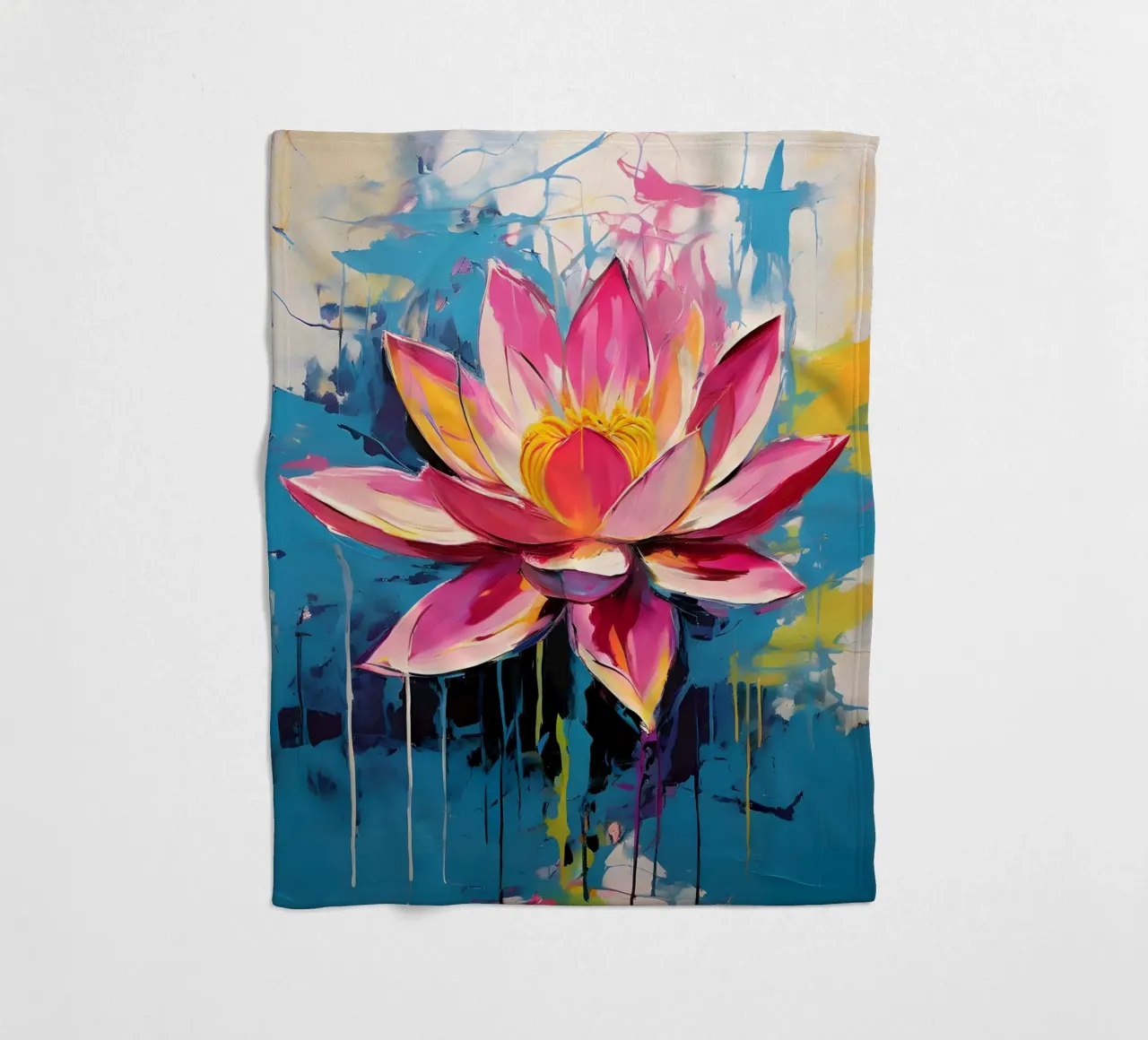 Loto in fiore coperta in pile da Artistic-shop