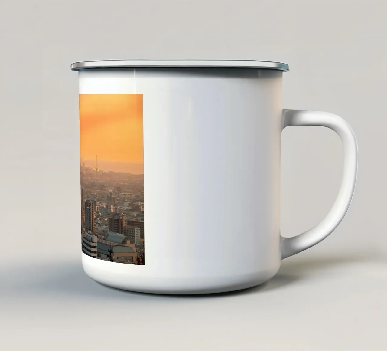 Tramonto su Matsuyama, Giappone tazza in smalto da Marcel Bisig