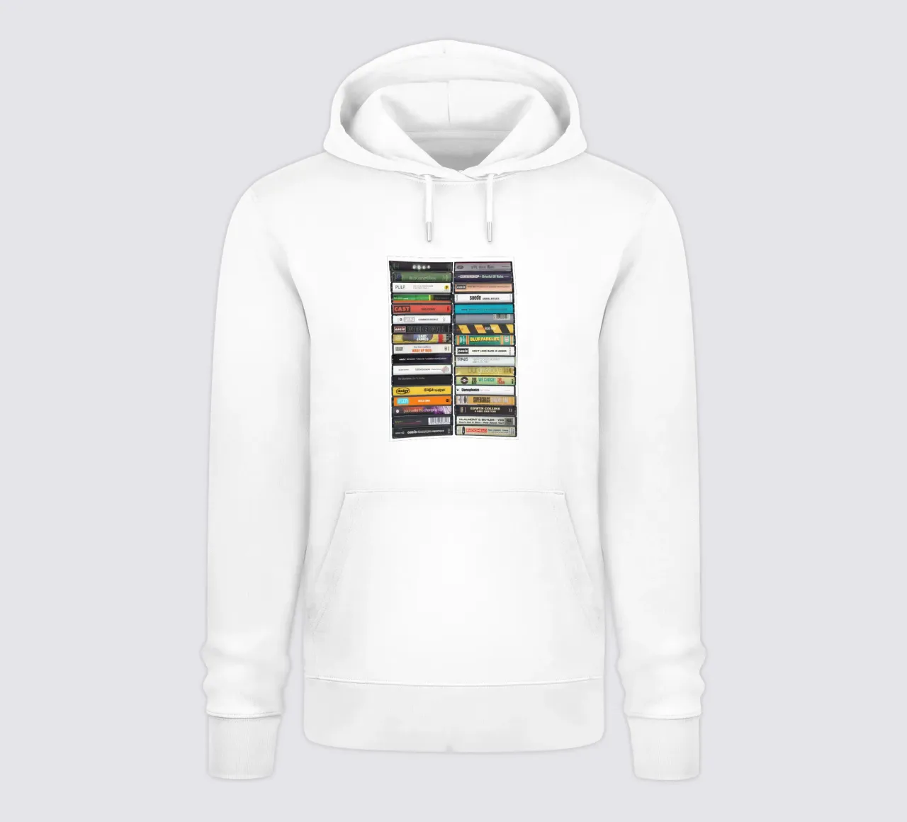 Britpop Singles Print sudadera con capucha de MrMustardPrints