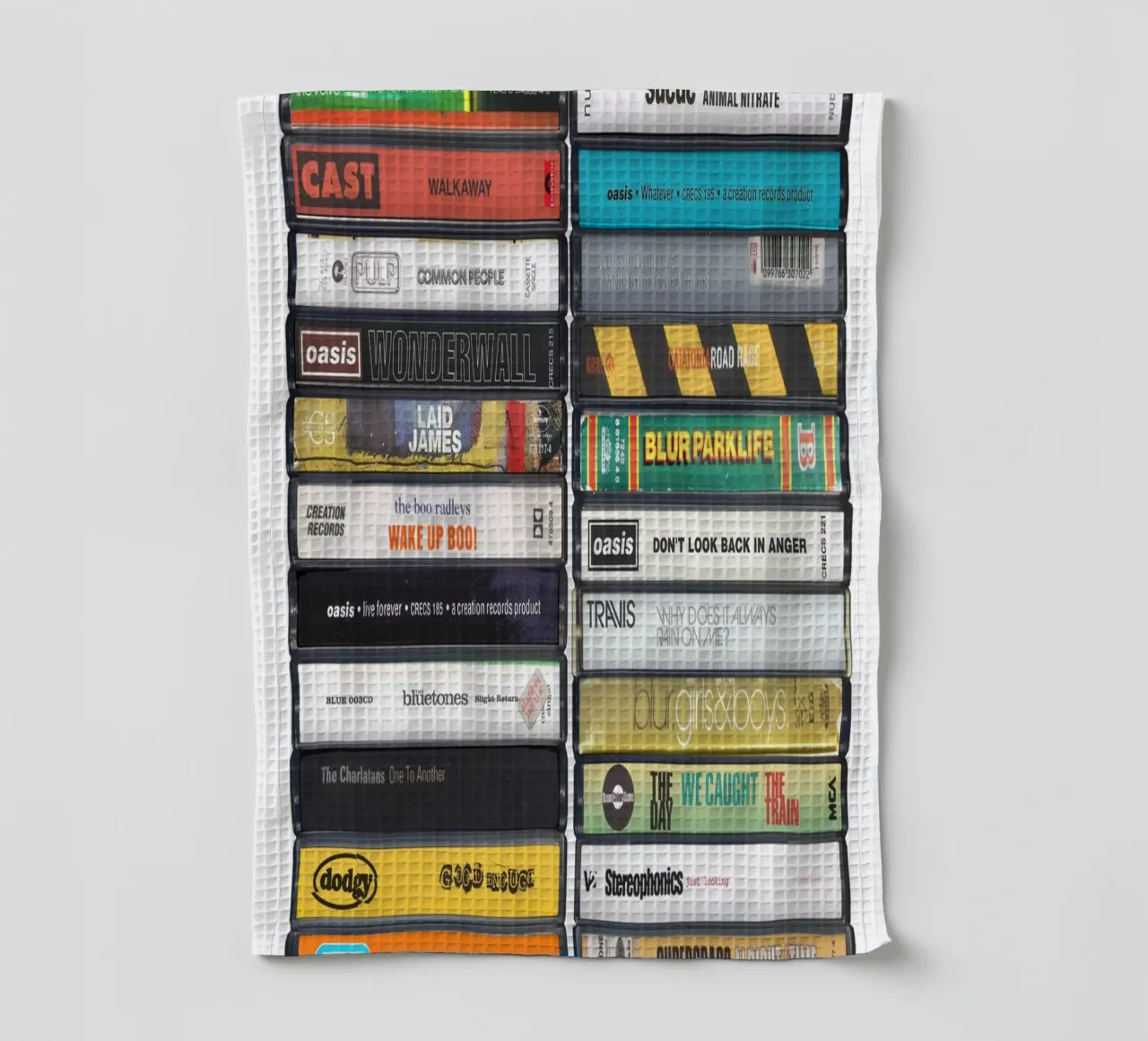 Britpop Singles Print torchon de MrMustardPrints