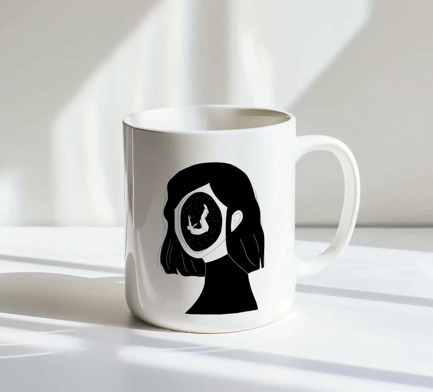 Lost ceramic mug by byh.illustration
