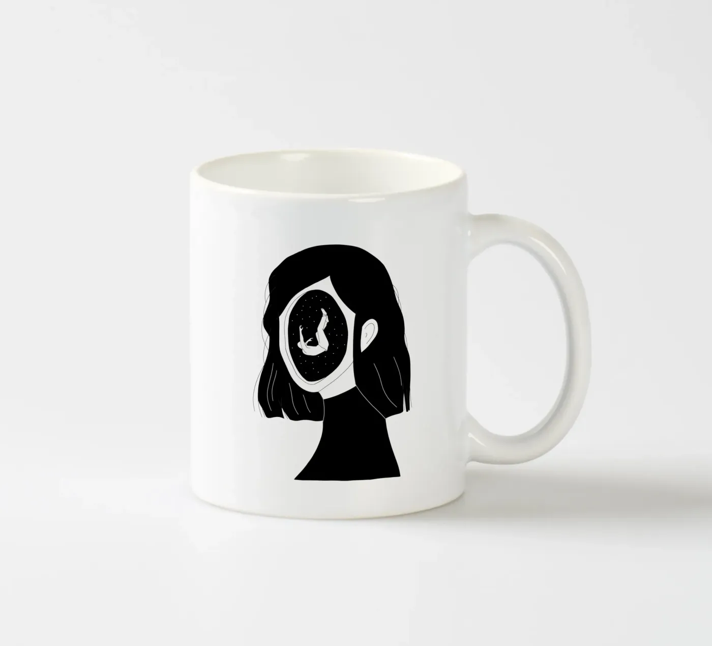 Lost ceramic mug by byh.illustration