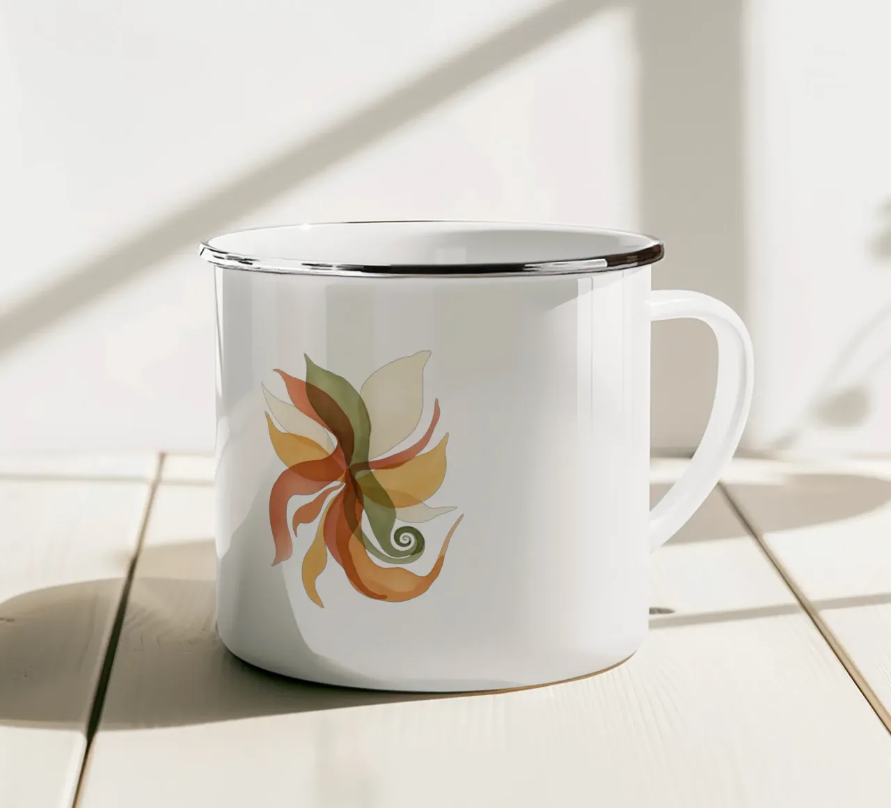 Flusso terroso tazza in smalto da Organic Aesthetics