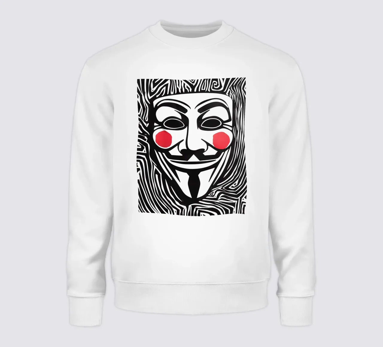 Guy Fawkes Anonymous Hacker Vendetta Maske felpa da Autofocus
