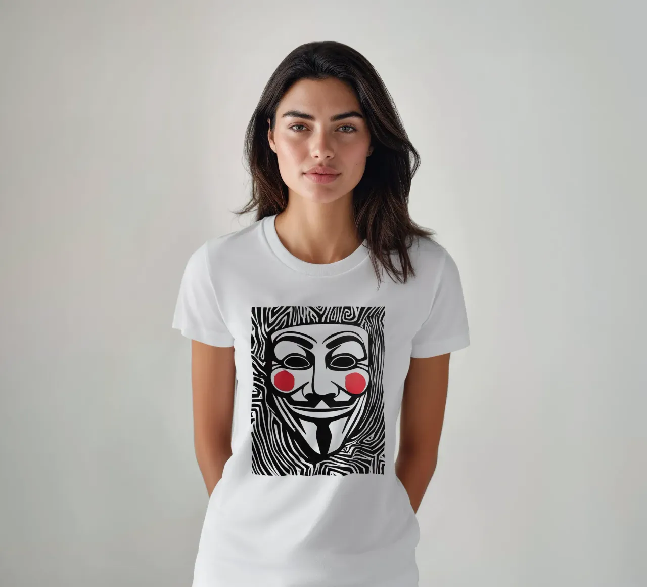 Guy Fawkes Anonymous Hacker Vendetta Maske t-shirt da Autofocus