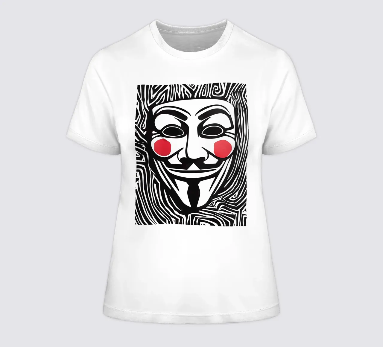 Guy Fawkes Anonymous Hacker Vendetta Maske t-shirt da donna da Autofocus