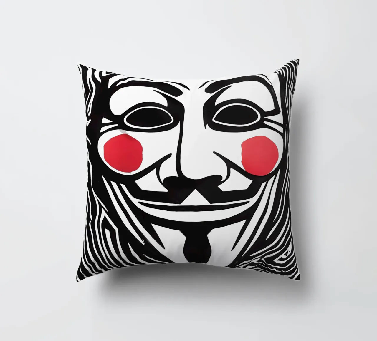 Guy Fawkes Anonymous Hacker Vendetta Maske cuscino da Autofocus