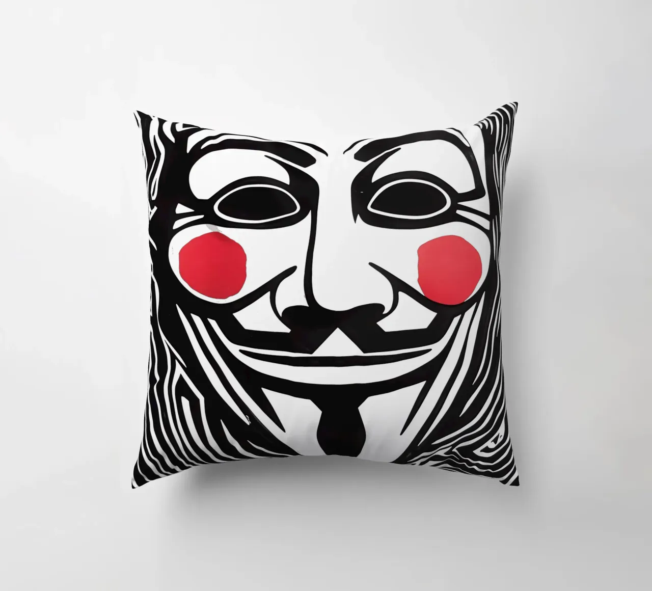 Guy Fawkes Anonymous Hacker Vendetta Maske cuscino da Autofocus