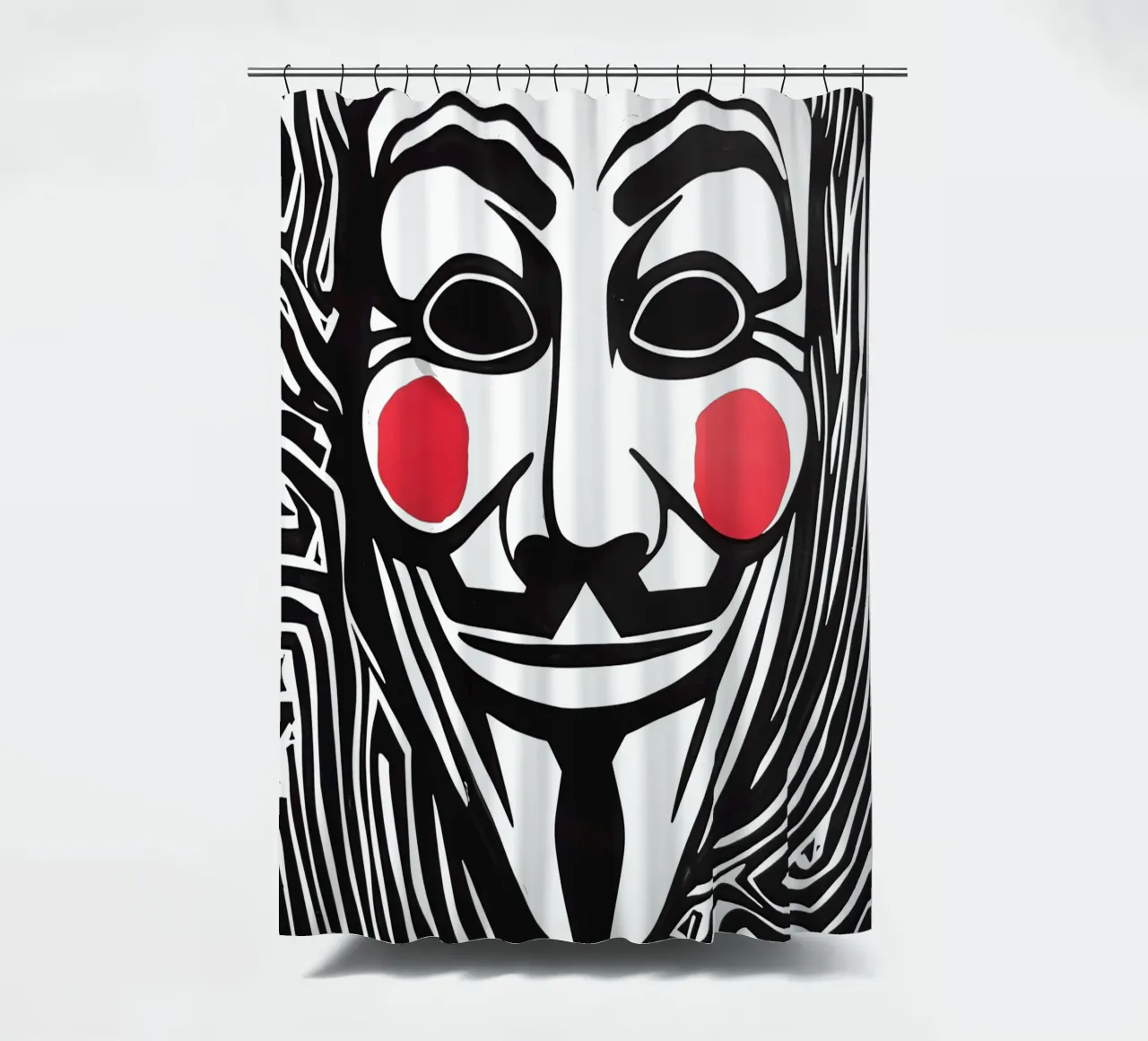 Guy Fawkes Anonymous Hacker Vendetta Maske tenda da doccia da Autofocus