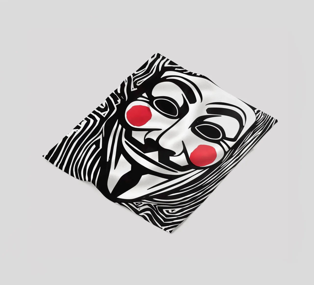 Guy Fawkes Anonymous Hacker Vendetta Maske coperta in pile da Autofocus