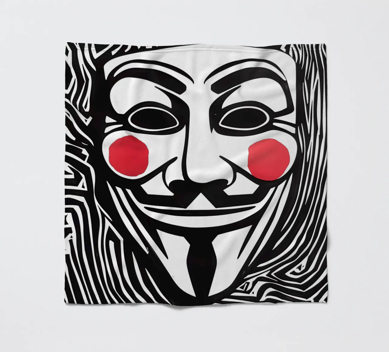 Guy Fawkes Anonymous Hacker Vendetta Maske coperta in pile da Autofocus