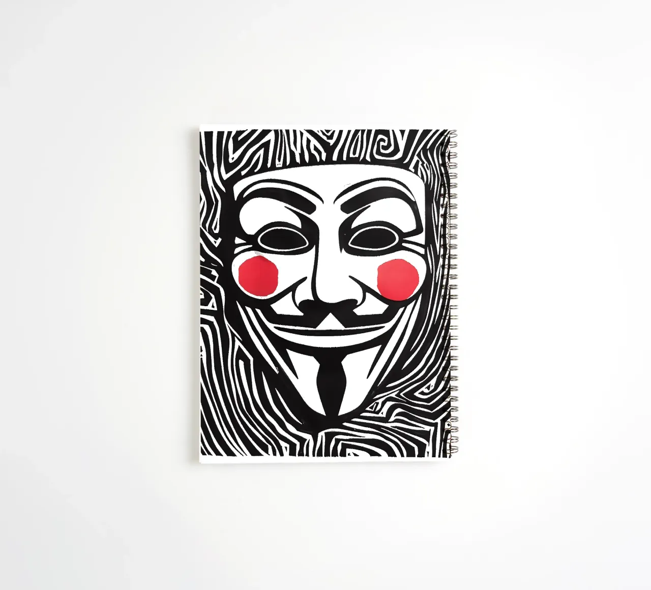 Guy Fawkes Anonymous Hacker Vendetta Maske diario ad anelli da Autofocus